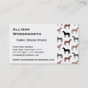 Horse Lover's Pattern Business Card