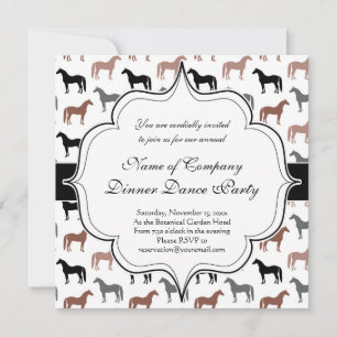 Horse Lover's Pattern Invitation