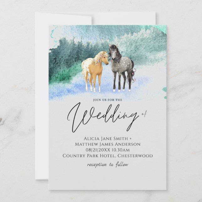 Horse Lovers Wedding Modern Dreamy (Front)