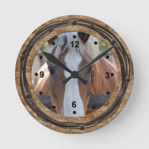 Horse Lovers Western Clock