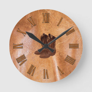 Horse-lovers Western Theme Cowboy Designer Gift Round Clock