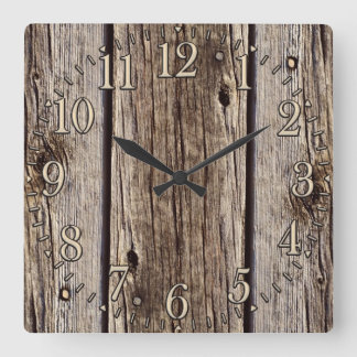 Horse-lovers Western Theme Cowboy Designer Gift Square Wall Clock