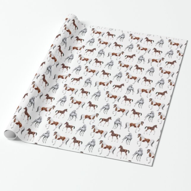 Horse Lovers Wrapping Paper (Unrolled)