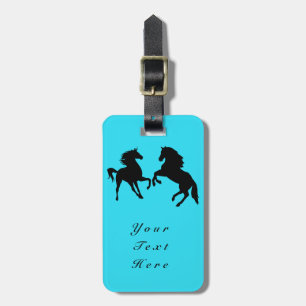 Horse Luggage Tag with Custom Text and Colours