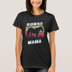 Horse Mama Cowgirl Western Horse Rider Trail Barre T-Shirt