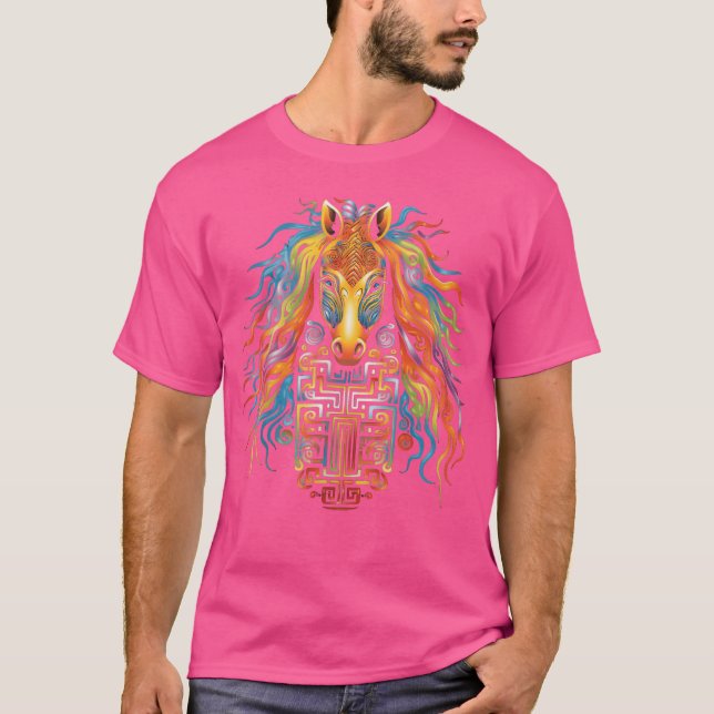Horse Mandala Animal Colourful boy T-Shirt (Front)