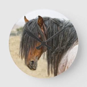Horse Mane Round Clock