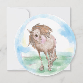 Horse map for horse and ponyon lovers holiday card