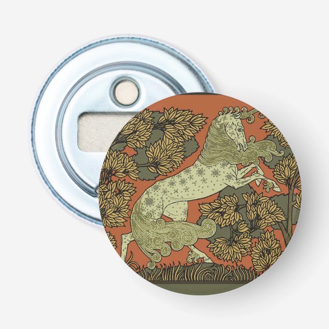 Horse Mediaeval Arts Crafts Art Nouveau  Bottle Opener (Front)