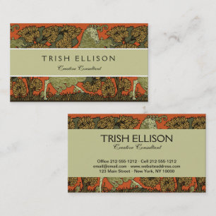 Horse Mediaeval Arts Crafts Art Nouveau  Business Card