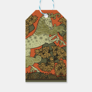 Horse Mediaeval Arts Crafts Art Nouveau  Gift Tags