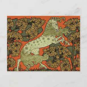 Horse Mediaeval Arts Crafts Art Nouveau Postcard