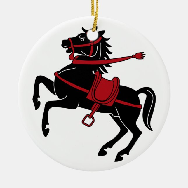 Horse Mediaeval Times Destiny Gifts Ceramic Tree Decoration (Front)