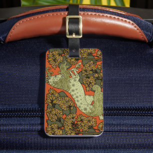 Horse Medieval Arts Crafts Art Nouveau  Luggage Tag