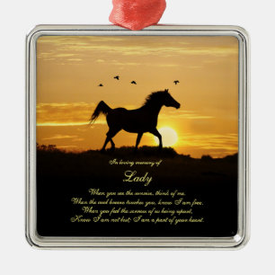 Horse Memorial Custom Name Spiritual  Metal Tree Decoration