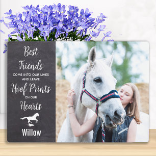 Horse Memorial Custom Photo Equestrian Sympathy Plaque