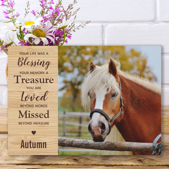 Horse Memorial Equestrian Keepsake Plaque (Creator Uploaded)