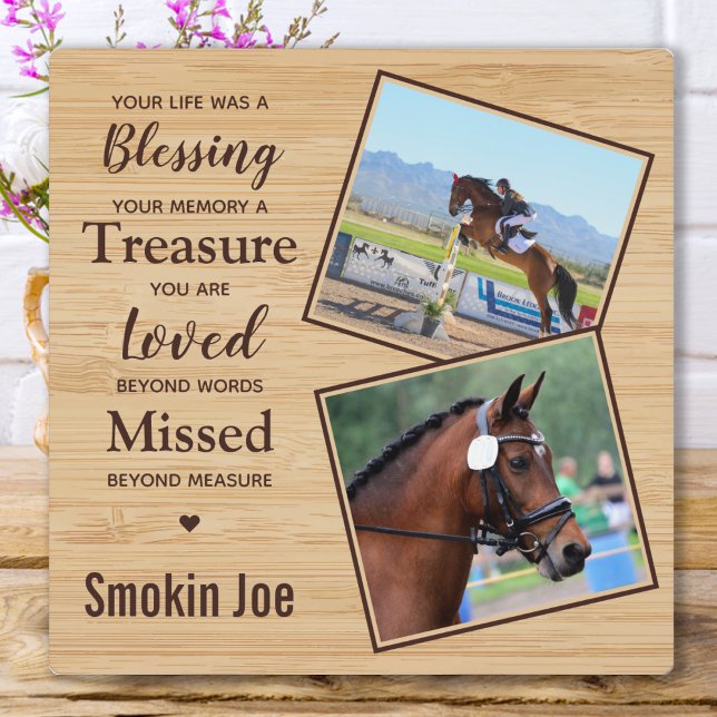 Horse Memorial Equine Keepsake Plaque (Creator Uploaded)