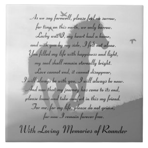 Horse Memorial Galloping Horse Custom Name Tile