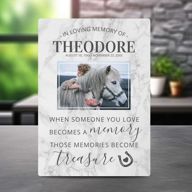 Horse Memorial Gift - Equine Photo Plaque (Creator Uploaded)