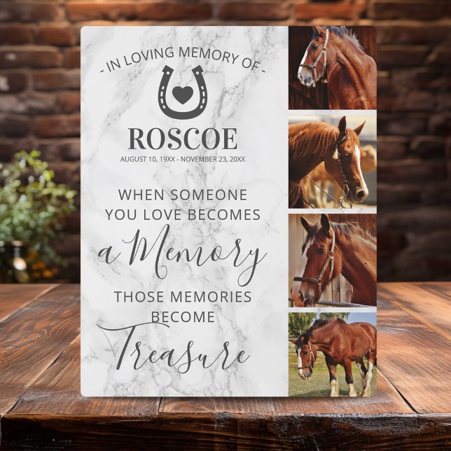 Horse Memorial Gift - Equine Photo Plaque (Creator Uploaded)