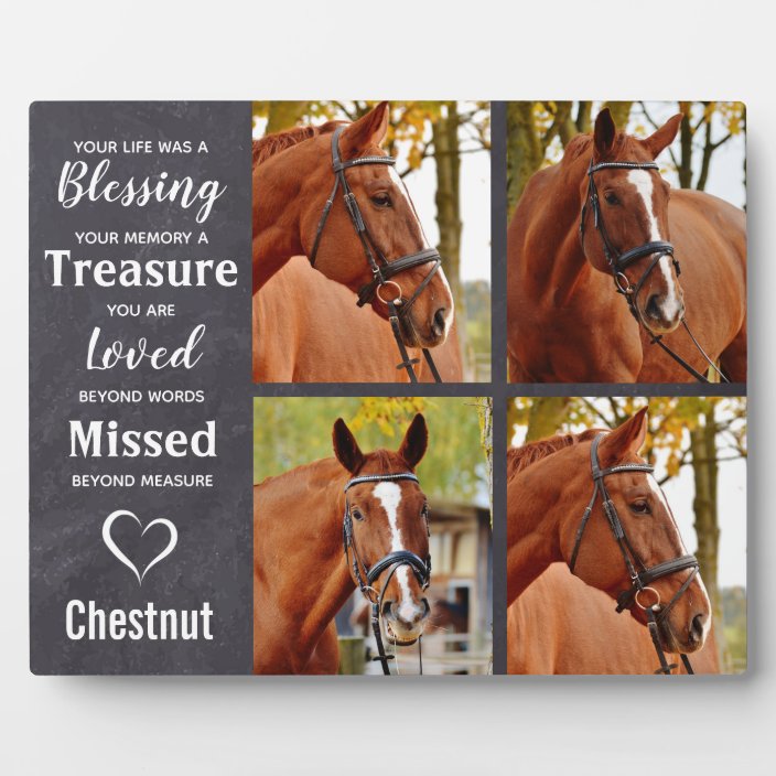 Horse Memorial Gift Horse Loss Sympathy Keepsake Plaque Zazzle.co.uk