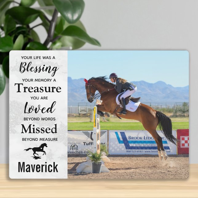 Horse Memorial Gift Pet Sympathy Quote Horse Loss Plaque (Creator Uploaded)