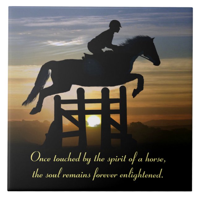 Horse Memorial Hunter Jumper Tile (Front)