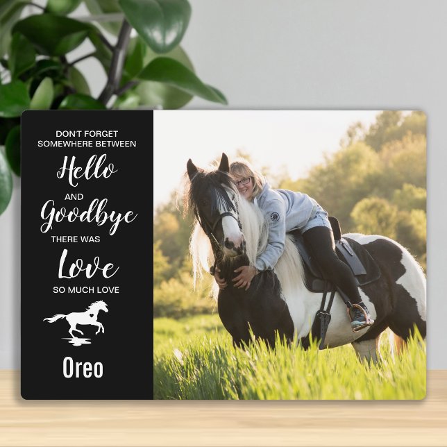 Horse Memorial Keepsake Sympathy Pet Loss Memorial Plaque (Creator Uploaded)