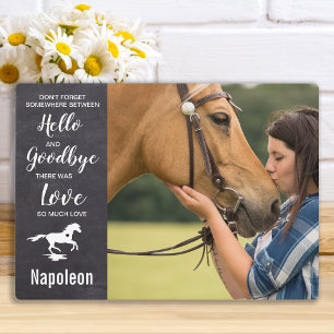 Horse Memorial Plaque - Pet Sympathy Horse Loss
