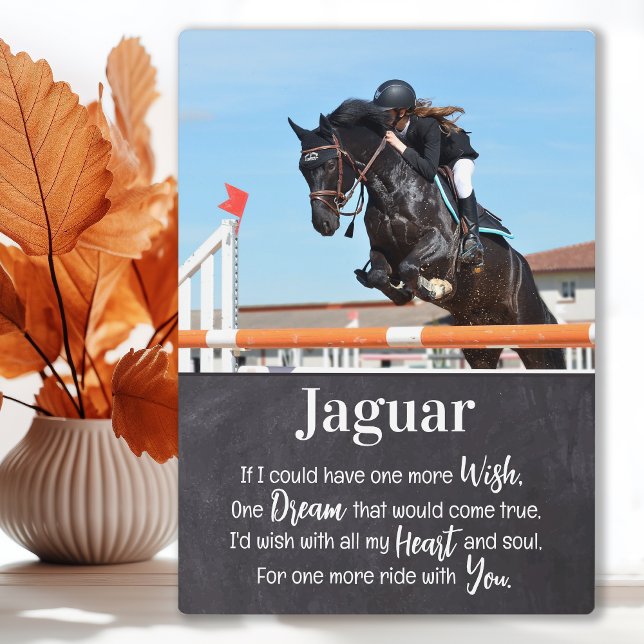 Horse Memorial Remembrance Photo Plaque (Creator Uploaded)