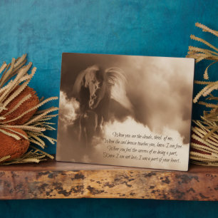 Horse Memorial Remembrance Tribute with Poem Plaque
