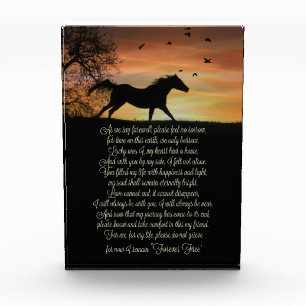 Horse Memorial Tribute Photo Block