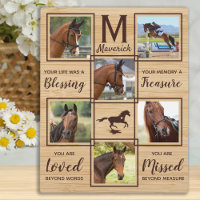 Horse Memorial Unique Photo Collage