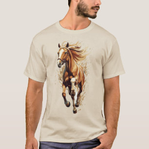 horse men t-shirt animals illustration horses engl