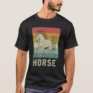 Horse Men Women Horse Retro T-Shirt