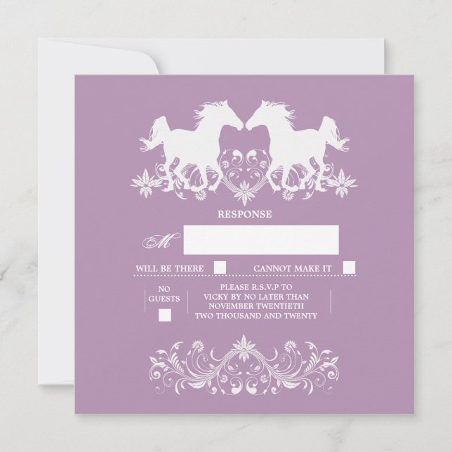 Horse modern silhouette floral swirls (Front)