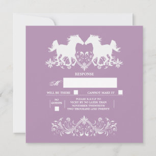 Horse modern silhouette floral swirls