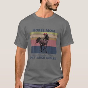 Horse Mom Bandana Match Vintage Mother's Day Horse T-Shirt