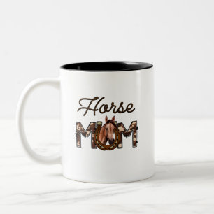 Horse Mom Two-Tone Coffee Mug