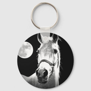 Horse & Moon Key Ring