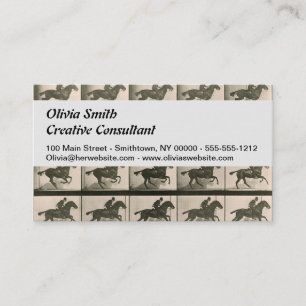 Horse Motion Vintage Photography Business Card