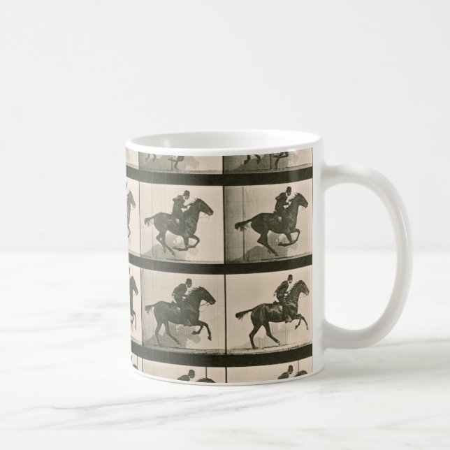 Horse Motion Vintage Photography Coffee Mug (Right)