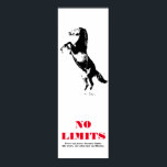 Horse Motivational No Limits Pop Art Black White Poster<br><div class="desc">Quote on Poster: Never say never,  because limits,  like fears,  are often just an illusion.</div>