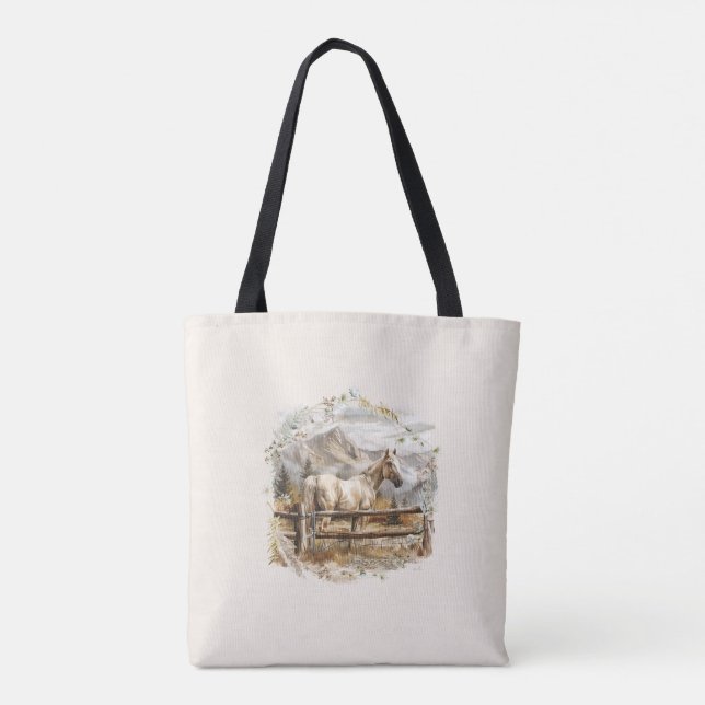 Horse Mountain Ranch Shoulder Tote Bag (Back)