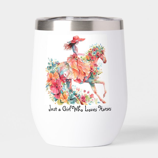 Horse mug with a lovely girl on horseback.  (Back)