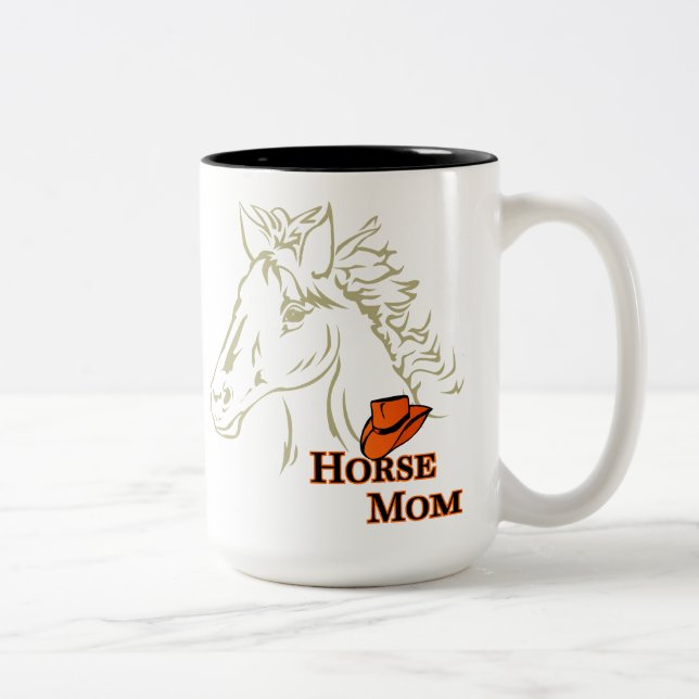 Horse Mum With Hat Coffee Mug (Right)
