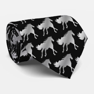 Horse Mustang Team Mascot Football Necktie