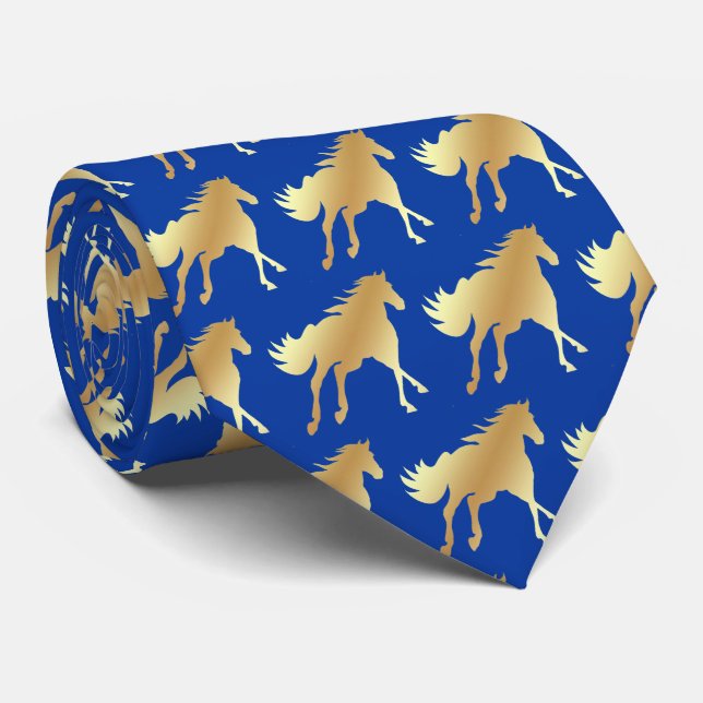 Horse Mustang Team Mascot  Football Necktie (Rolled)