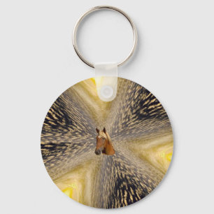 horse-n-fractal keychain
